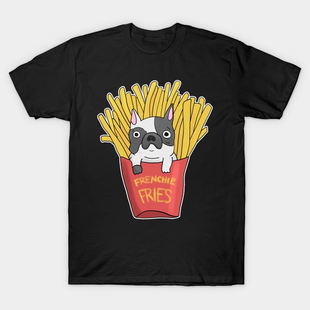 Frenchie Fries Funny French Bulldog Gift T-Shirt by Mesyo